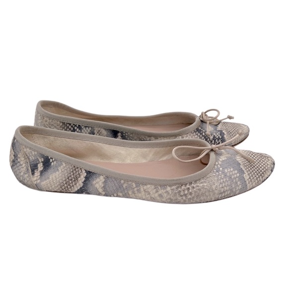 Canto de' Ricci Italy snake embossed genuine leather flat ballet shoes 39 8 - Picture 4 of 11